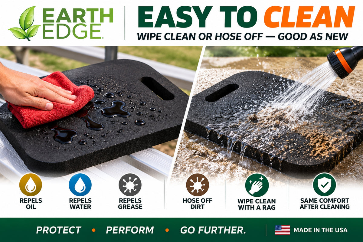 Earth Edge Stadium Cushion – 10"x15"x1" Foam Seat Pad for Bleachers, Sports, Camping & Outdoor Events