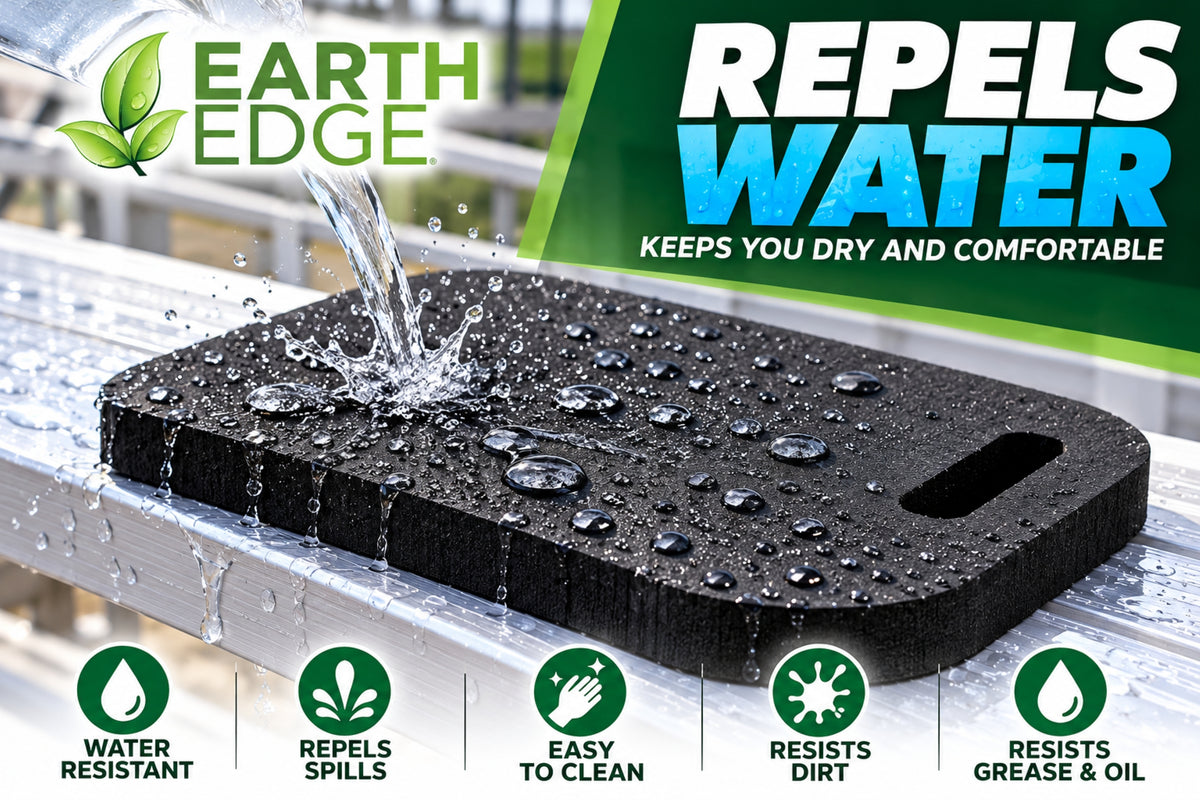 Earth Edge Stadium Cushion – 10"x15"x1" Foam Seat Pad for Bleachers, Sports, Camping & Outdoor Events